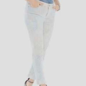 Chico's Elegant Cream and Gray Skinny Pants